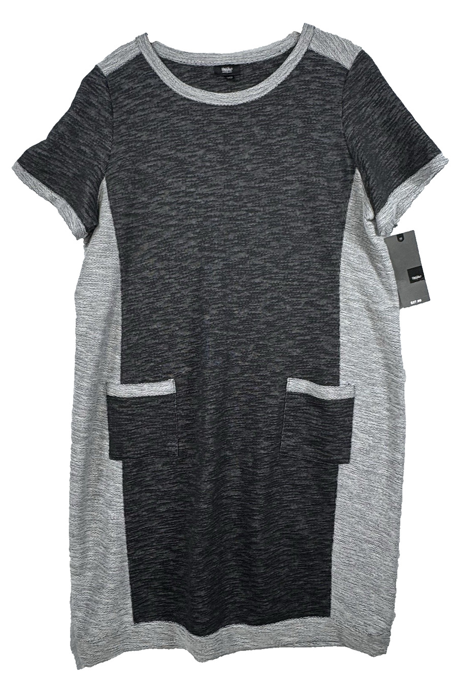 Mossimo Supply Co NWT Women’s Colorblock Sweater Dress Gray Black XXL Short Slee